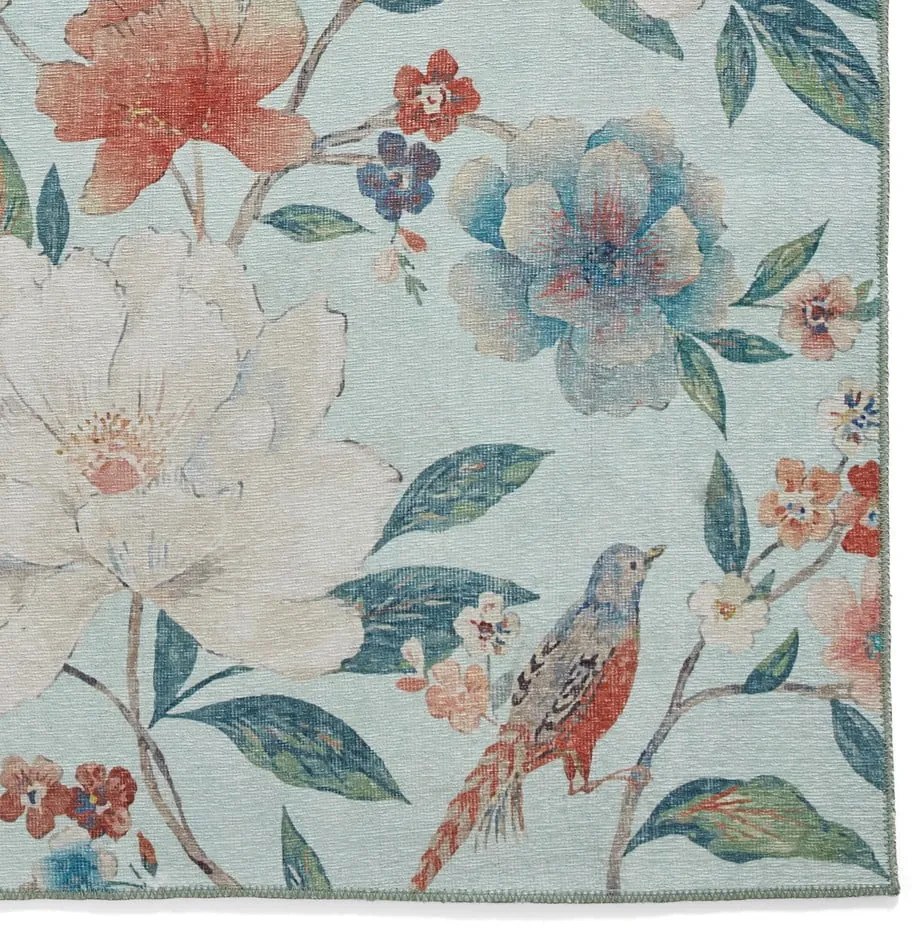 Niebieski dywan odpowiedni do prania 122x170 cm Pipa Floral – Catherine Lansfield