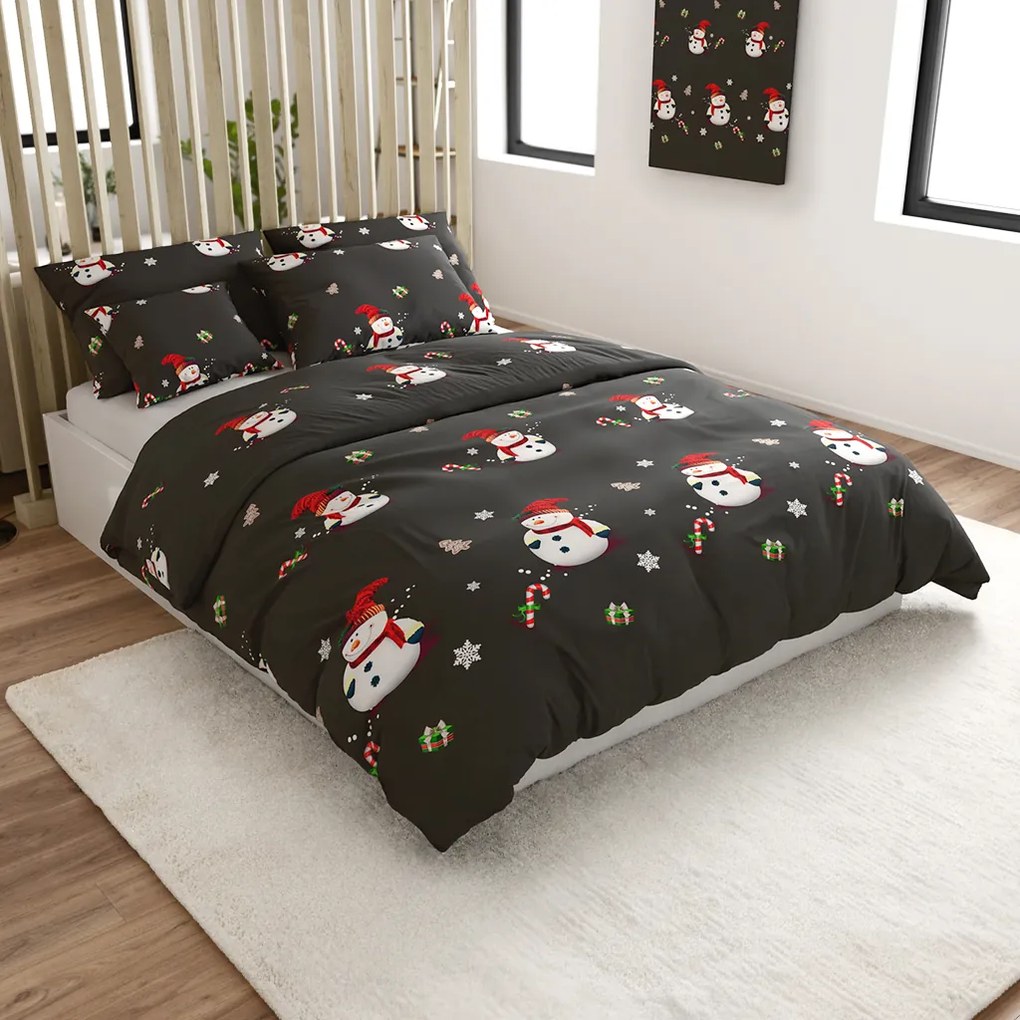 PrzytulneMieszkanie.pl PrzytulneMieszkanie.pl Pościel z mikrofibry BIAŁY BAŁWAN czarna Rozmiar pościeli: 70 x 80 cm | 140 x 200 cm