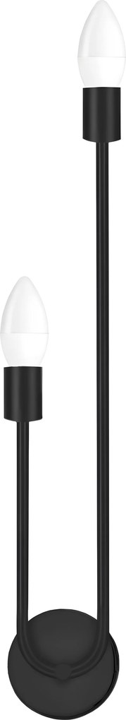 LAMPA ŚCIENNA KINKIET APP1147-2W czarna