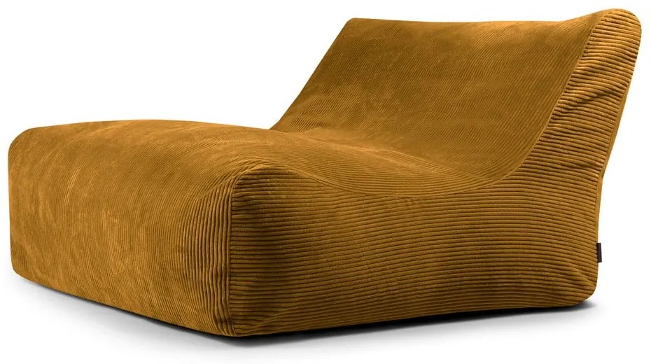 Musztardowy sztruksowy worek do siedzenia Sofa Lounge – SLOWDOWN