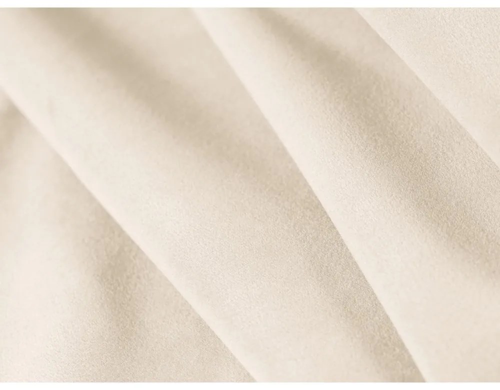 Kremowa aksamitna rozkładana/ze schowkiem sofa 262 cm Tonale – Cosmopolitan Design