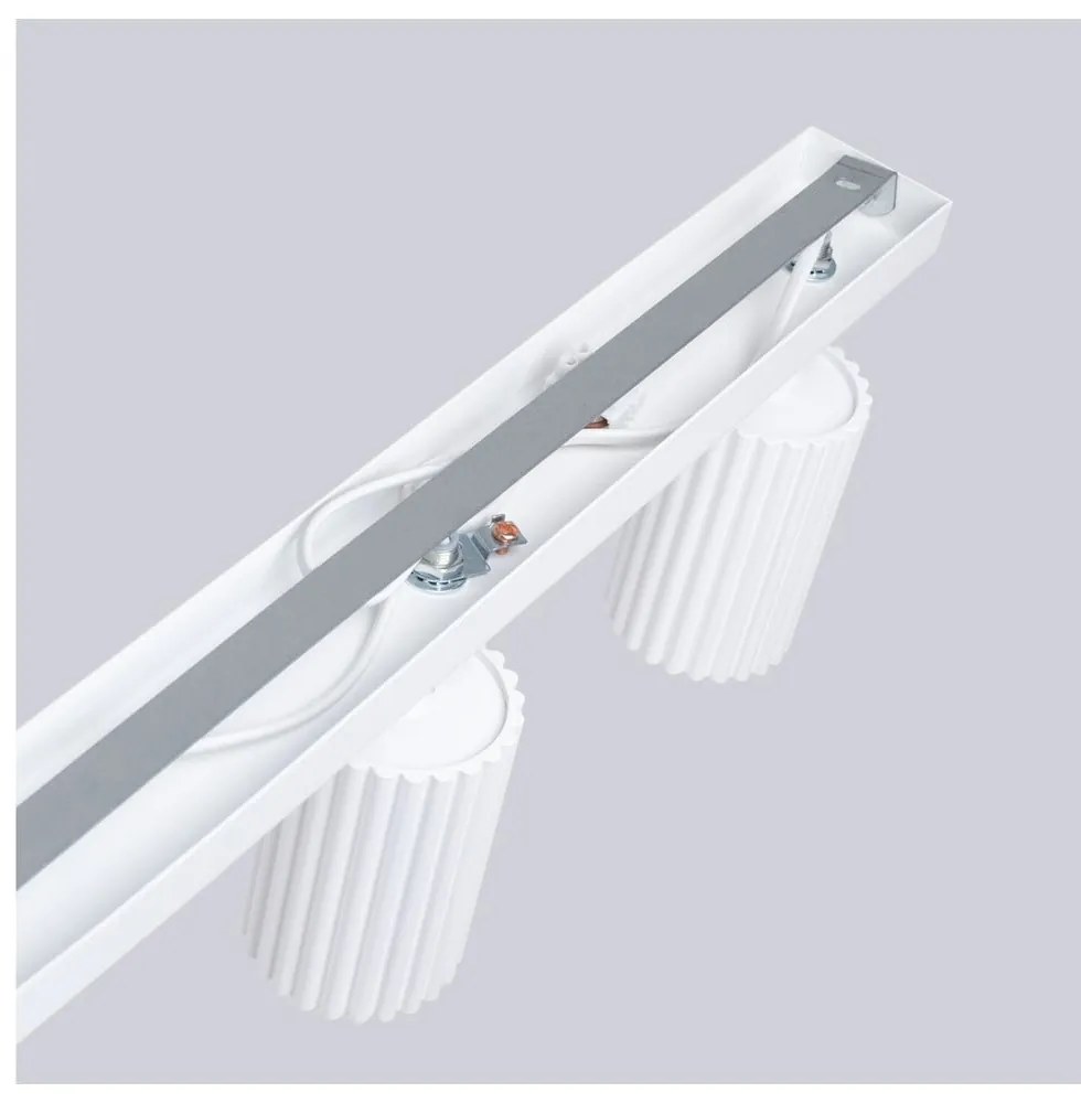 Biała lampa sufitowa 6,5x81 cm Gleam – Nice Lamps