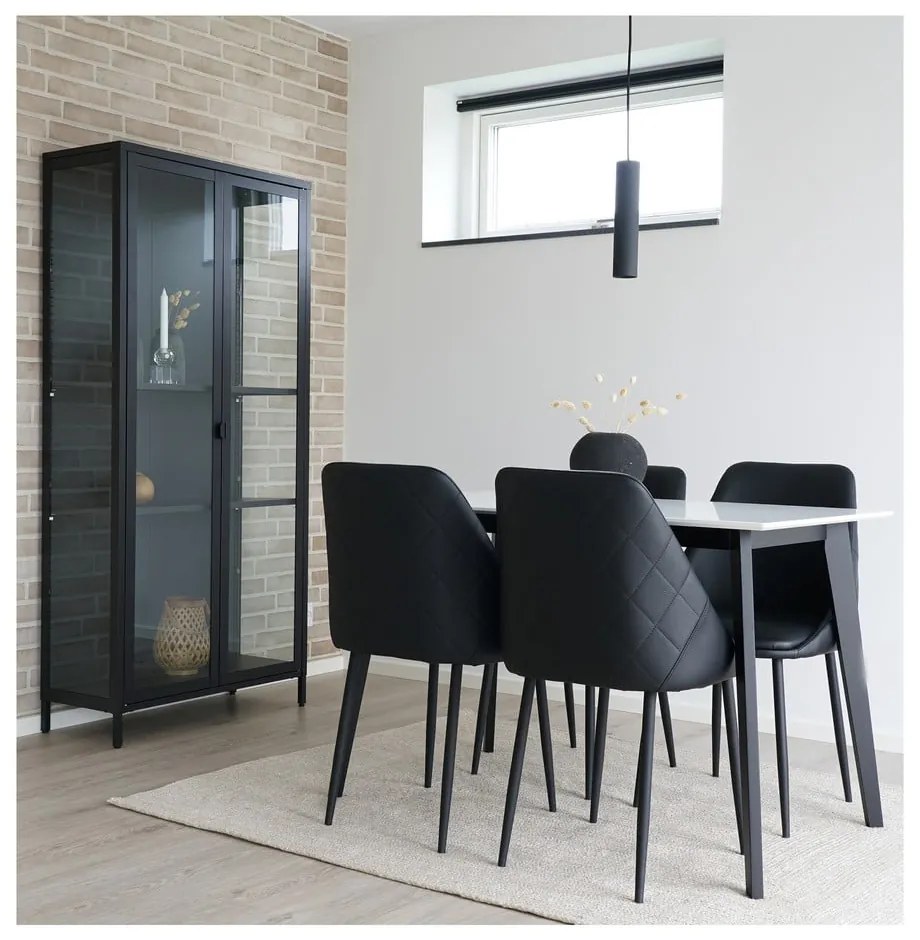 Czarna metalowa witryna 80x175 cm Brisbane – House Nordic
