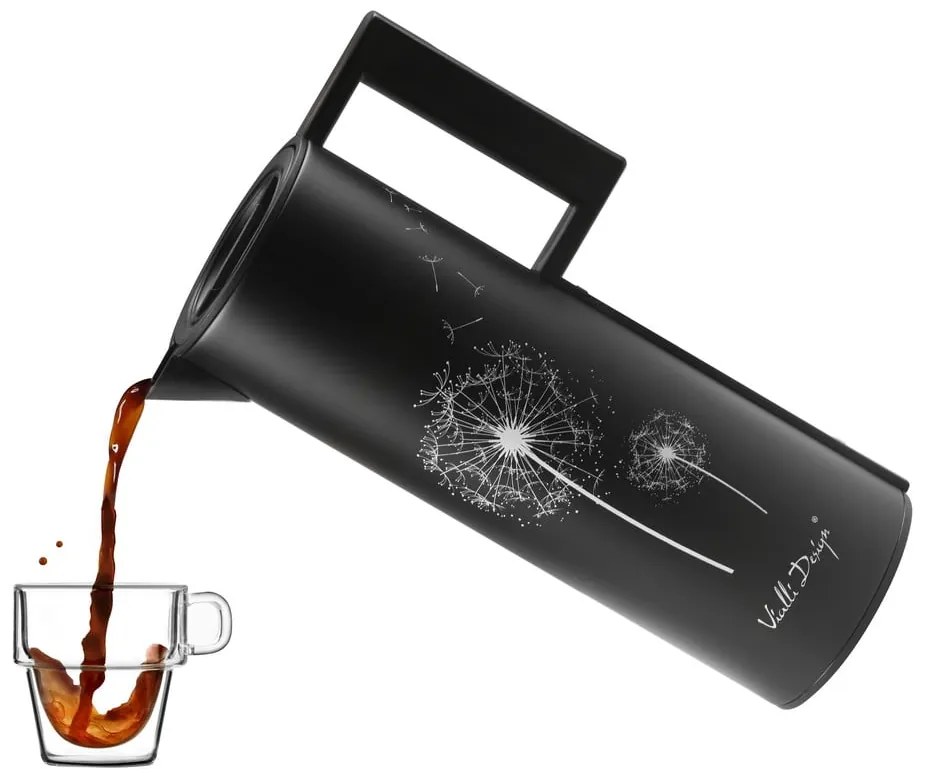 Czarny termos 1 l Corto – Vialli Design