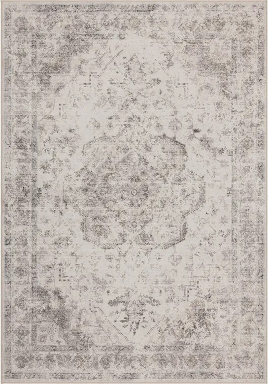 Dywan vintage INKA Medalion z Efektem Postarzenia Beżowy 160 cm x 230 cm