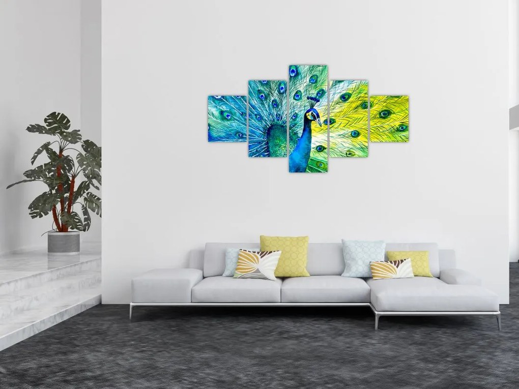 Obraz pawia (125x70 cm)