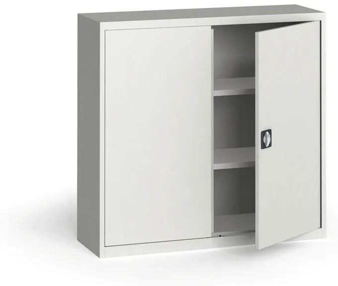 Szafa metalowa, 1150 x 1200 x 400 mm, 2 półki, szara/szara