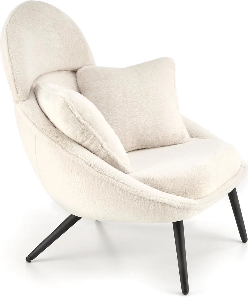 Fotel Merry z tkaniny imitującej futro