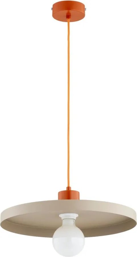 Lampa wisząca na przewodzie ETERI 1xE27/15W/230V beżowa/miedziana