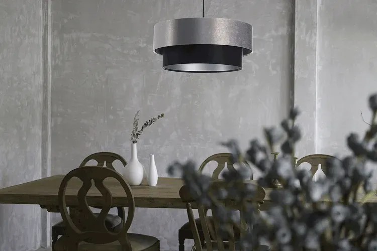 Szaro-czarna podwójna lampa wisząca - S414 K8-C19