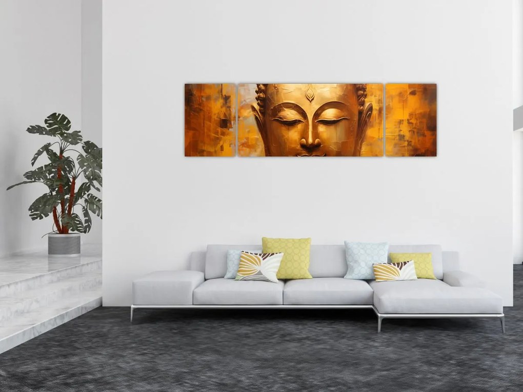 Obraz - Budda, obraz olejny (170x50 cm)
