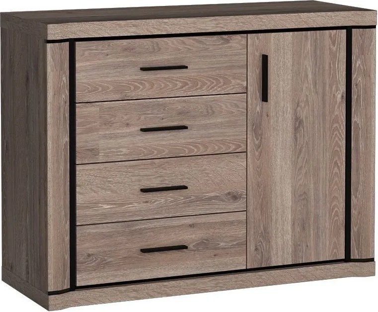 Komoda MALAGA 117 cm do Salonu Sypialni Brązowy