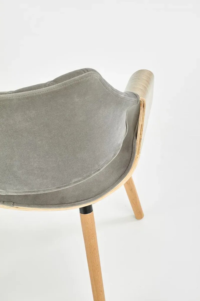 Krzesło K396 VELVET szare HALMAR