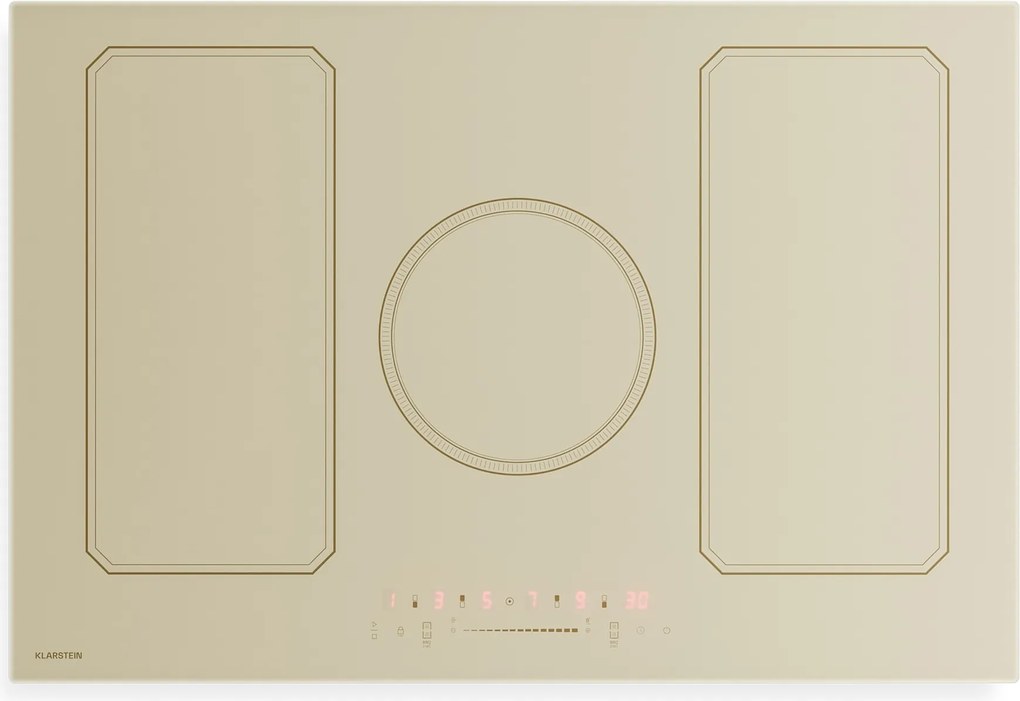 Klarstein Victoria 77cm Płyta Indukcyjna 5 Stref Gotowania Krem