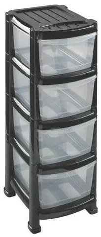 Heidrun Regał z czterema szufladami, 29 x 38 x 78 cm