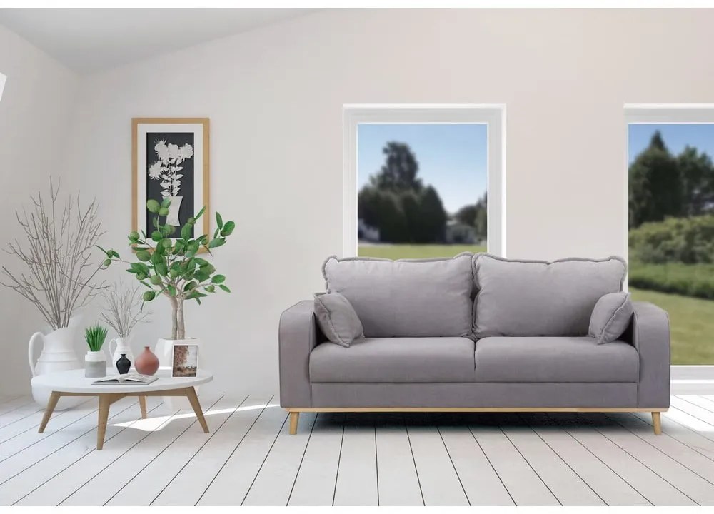 Szara sofa 193 cm Beata – Ropez