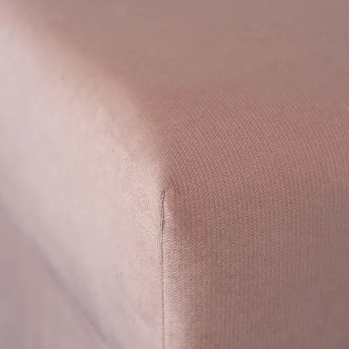 Łóżko Tapczan Młodzieżowe KARO 2 90x200 cm Pojedyncze Różowe Welurowe