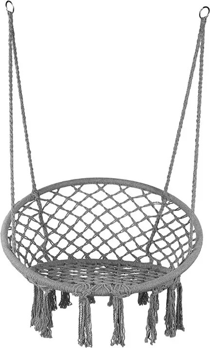 Szary wiszący fotel KOLUMBIA ze stojakiem