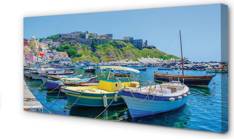 Fotoobraz na płótnie Statki w Zatoce pod Górami