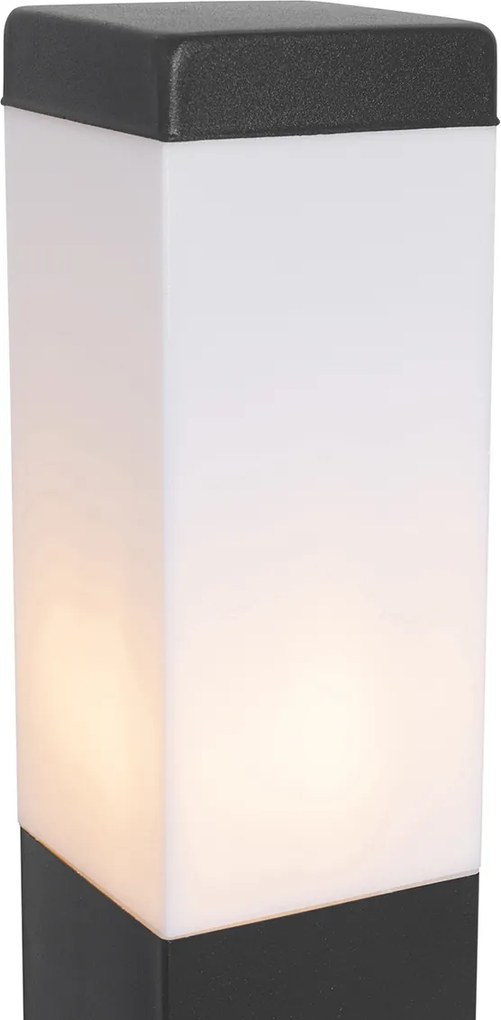 Lampa zewnętrzna ciemnoszara 80 cm z gniazdkiem IP44 - Malios