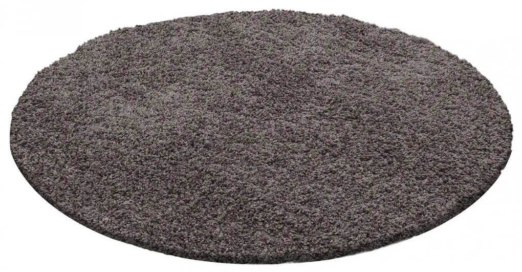 Dywan shaggy Jasny Brąz 80 cm x 80 cm koło