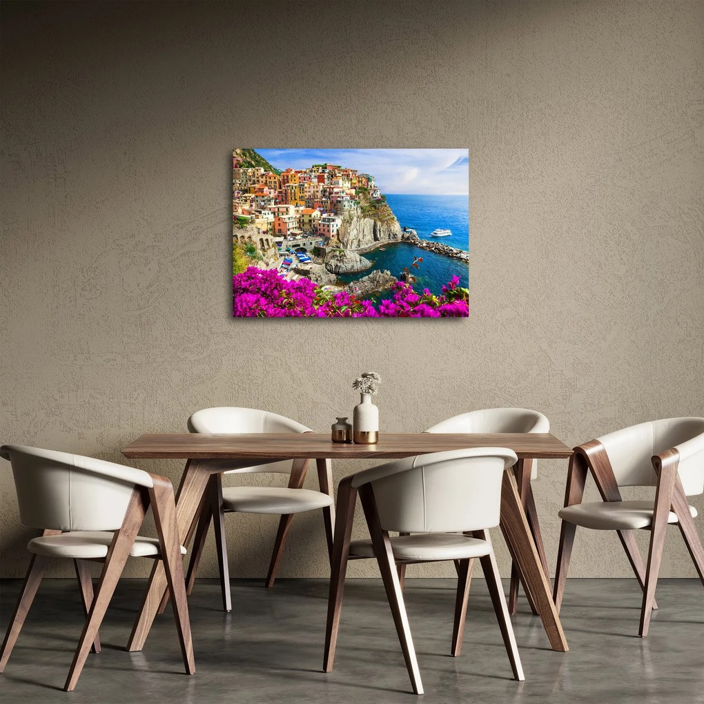 Obraz - Włoska wioska Manarola (70x50 cm)