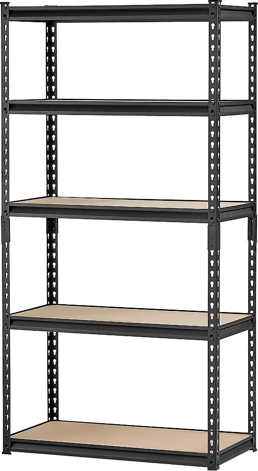 Metalowe Regały Garażowe SucceBuy Półki Magazynowe 41 cm gł. x 81 cm szer. x 160 cm wys. 5-Poziomowe Regały Garażowe