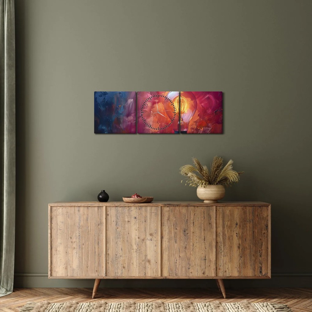 Obraz - Pomysł (z zegarem) (90x30 cm)