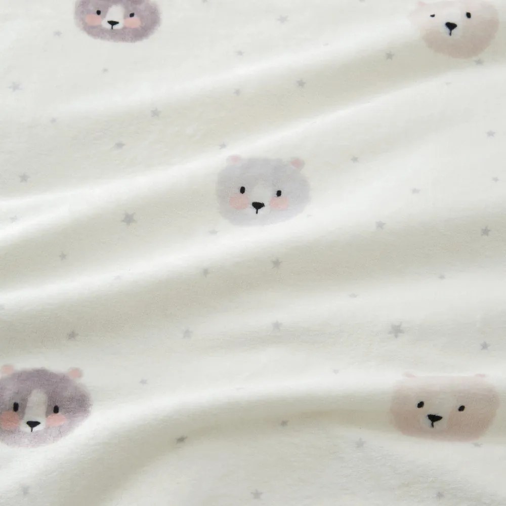 Brązowo-kremowa pościel dziecięca dwuosobowa z mikropluszu 200x200 cm Cosy Bear – Catherine Lansfield