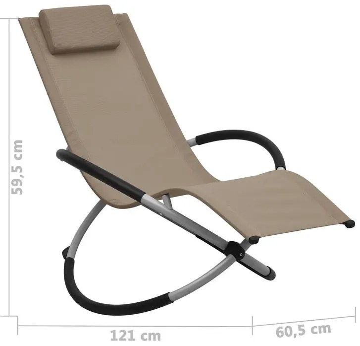 Dziecięcy leżak do nowoczesnego ogrodu taupe M4-B76
