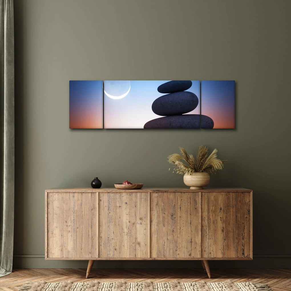 Obraz ułożonych kamieni jeden na drugim (170x50 cm)