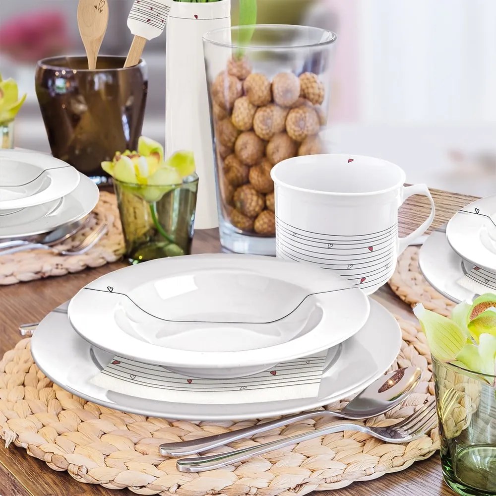 Porcelanowy zestaw talerzy 18 szt. – Orion
