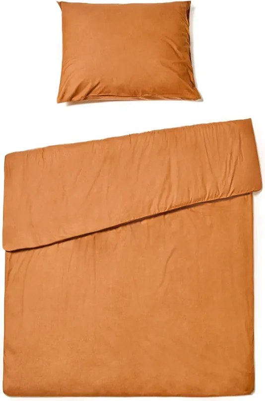 PrzytulneMieszkanie.pl PrzytulneMieszkanie.pl Bawełniana pościel CALMORA terakotowa Rozmiar pościeli: 2 szt 70 x 90 cm | 200 x 220 cm