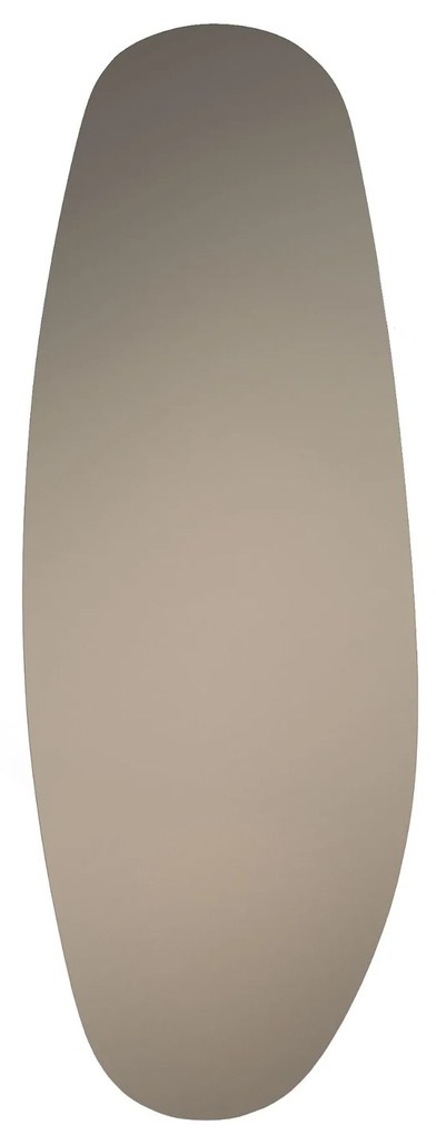 Lustro owalne z podświetleniem bezramowe 55 x 150 cm DELIS LED | Różne kolory szkła : Kolor - Brąz