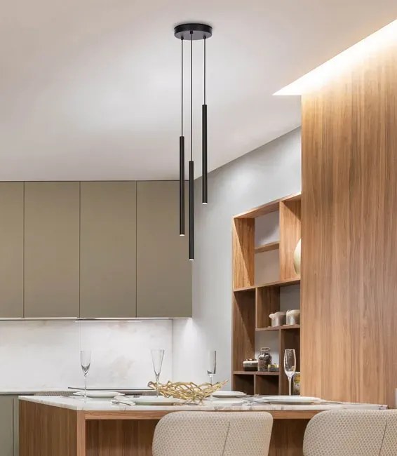 Czarna Lampa Wisząca Sople M5-R76
