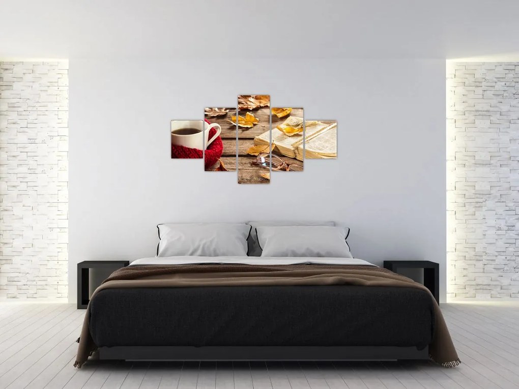 Obraz - Jesienna filiżanka herbaty (125x70 cm)