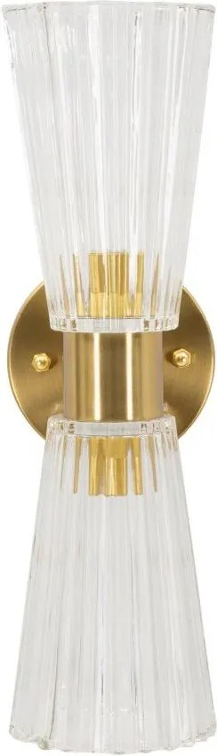 Szklany kinkiet w kolorze złota Prague – Mauro Ferretti