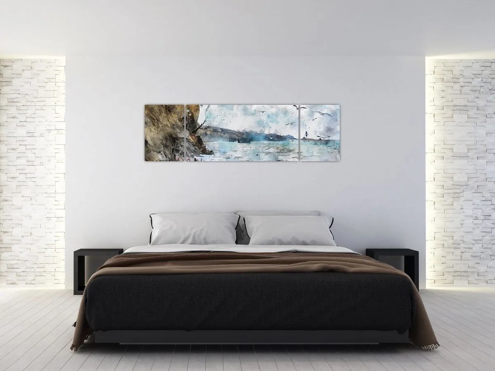 Obraz - Rafa, akwarela (170x50 cm)