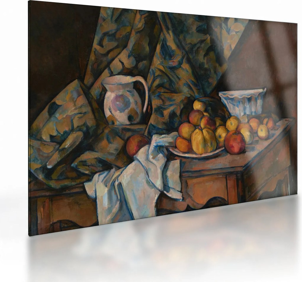 Obraz na szkle - Paul Cézanne, Still Life with Apples and Peaches, reprodukcje (70x50 cm)
