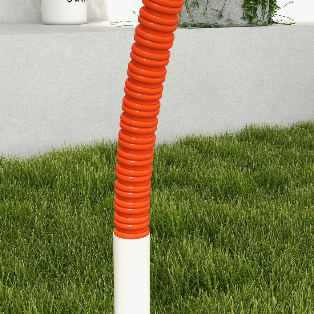 PawHut Zestaw do Agility dla Psów, 4-częściowy, w zestawie torba, Plastik, 89x69x99 cm, Biały+Pomarańczowy