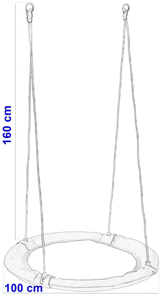 Dziecięca huśtawka ogrodowa bocianie gniazdo 60 cm C9-W05