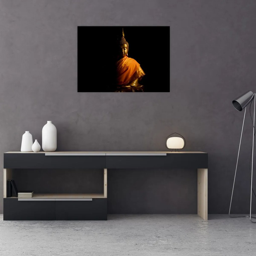 Obraz - Posąg Złotego Buddy (70x50 cm)
