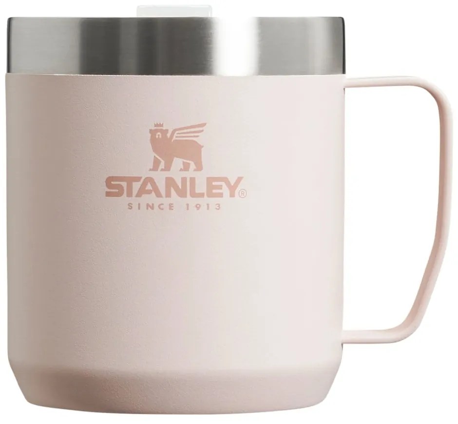 Jasnoróżowy kubek termiczny ze stali nierdzewnej 350 ml Stay-Hot Camp Mug Rose Quartz – Stanley