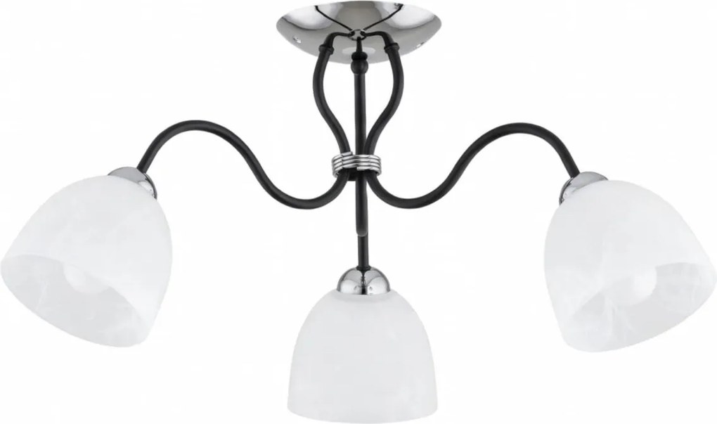 Przysufitowy żyrandol ARIEL 3xE27/15W/230V błyszczący chrom/czarny
