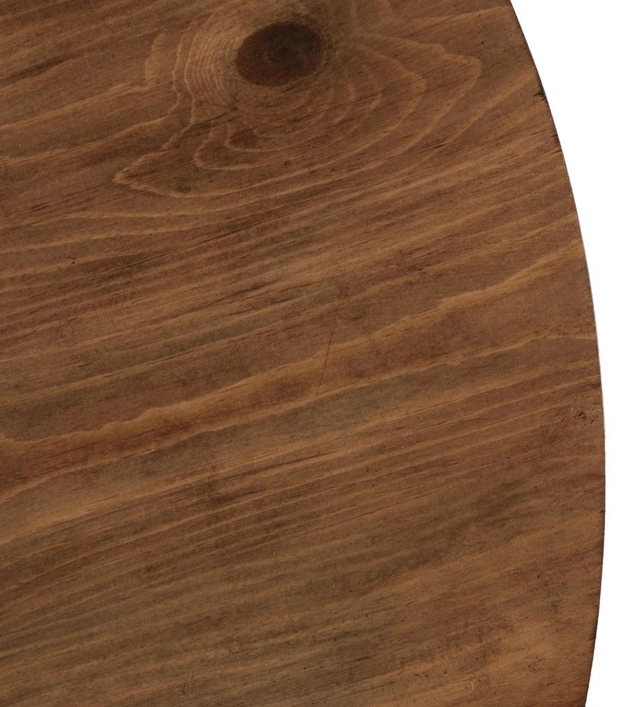 Zestaw Stół Okrągły LINO 100 cm Dąb Rustykalny/Czarny i 4 Krzesła DALVIN Czarne Ekoskóra Nowoczesne Loft