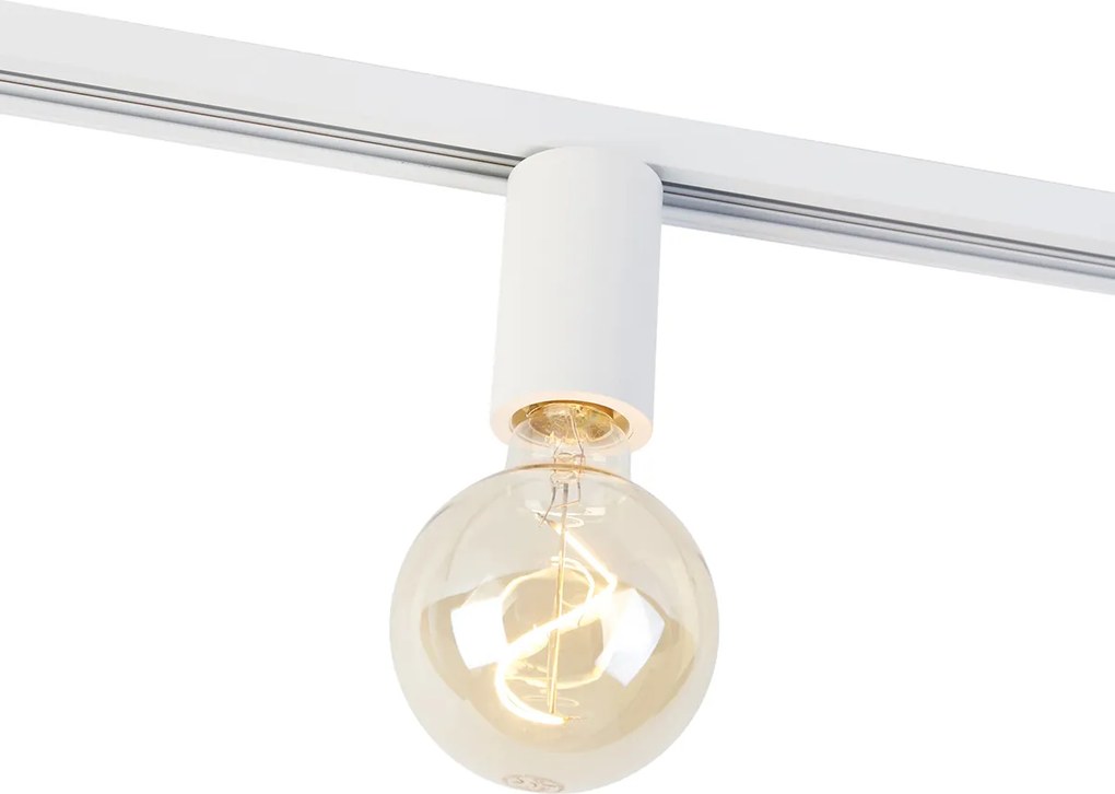 Oprawa E27 z zawieszeniem szynowym do szyny jednofazowej biała - Jeana