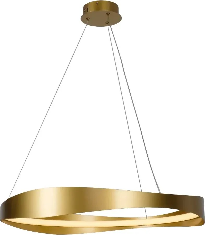 Milano Gold 60 nowoczesna złota lampa wisząca LED nad stolik kawowy do salonu