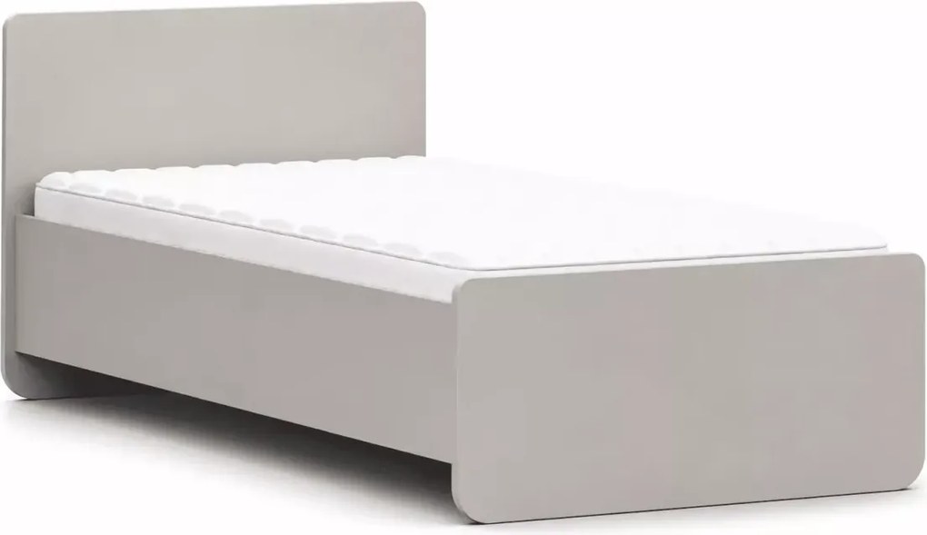 Jednoosobowe łóżko Passa 90x200 w kolorze kaszmirowym do pokoju dziecięcego
