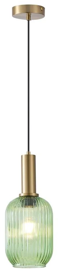 Żyrandol na lince 1xE27/15W/230V zielony 13 cm