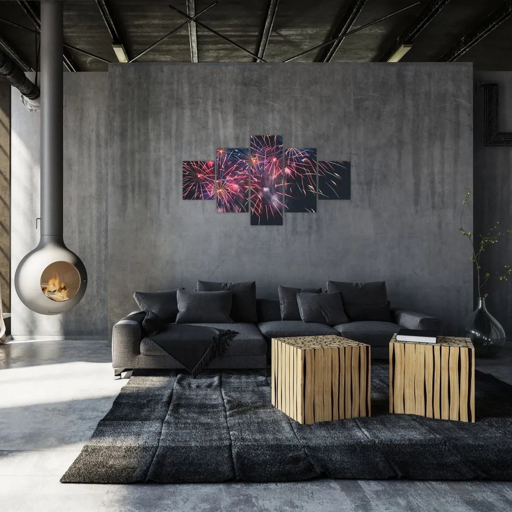 Obraz fajerwerków (125x70 cm)
